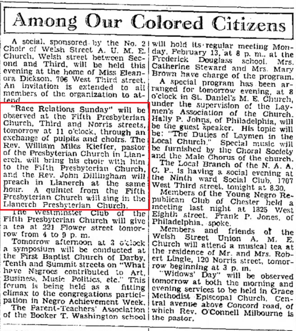Race Relations Sunday